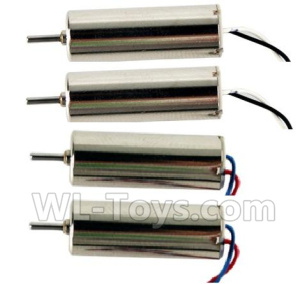 Wltoys Q676 Parts-04-02 Main motor with Black and White Wire(2pcs-(CW) & Main motor with Red and Blue wire(2pcs-CCW),Wltoys Q676 RC Quadcopter Drone Spare Parts Accessories,Wltoys Model Q676 Replacement Accessories