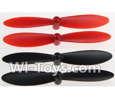 Wltoys Q242 Q242G DQ242 Q242K Parts-04 Propellers,Main rotor blades(4pcs-2X Red,2X Black) For WLTOYS DQ242 Q242 Q242G Q242K RC Quadcopter parts RC Drone parts