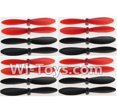 Wltoys Q242 Q242G DQ242 Q242K Parts-06 Propellers,Main rotor blades(16pcs-8X Red,8X Black) For WLTOYS DQ242 Q242 Q242G Q242K RC Quadcopter parts RC Drone parts