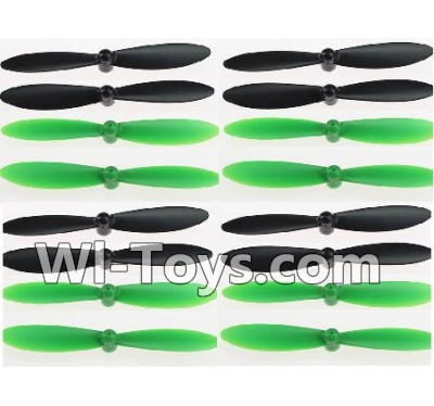 Wltoys Q242 Q242G DQ242 Q242K Parts-07 Propellers,Main rotor blades(16pcs-8X Green,8X Black) For WLTOYS DQ242 Q242 Q242G Q242K RC Quadcopter parts RC Drone parts