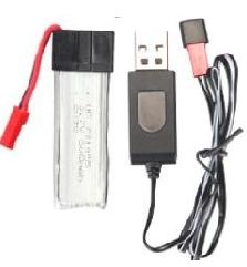 Wltoys Q242 Q242G DQ242 Q242K Parts-28 3.7v 500mah Battery for the FPV Transmitter & USB Charger wire For WLTOYS DQ242 Q242 Q242G Q242K RC Quadcopter parts RC Drone parts