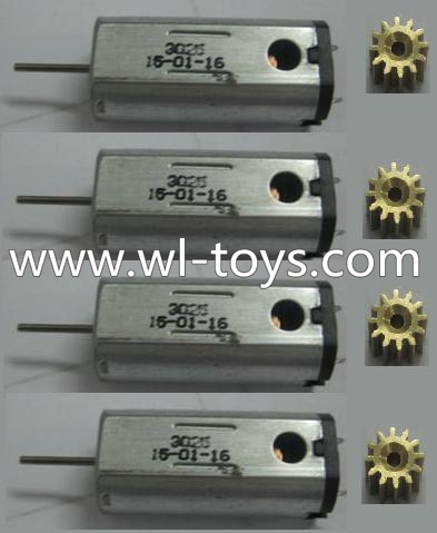 Wltoys Q202 Quadcopter parts-13 N50 Main motor(4pcs) & Small copper Main gear for the Main motor(4pcs)