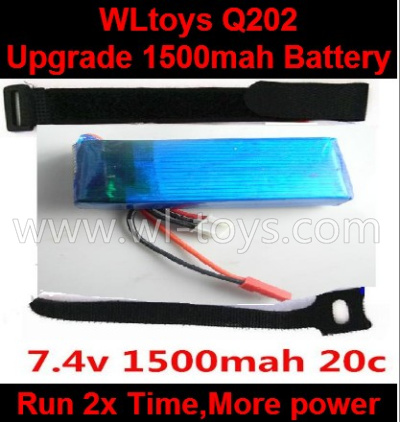 Wltoys Q202 Quadcopter parts-38 Upgrade 7.4v 1500mah 20c battery-Fly 2x more time,More power