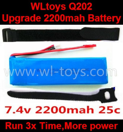 Wltoys Q202 Quadcopter parts-39 Upgrade 7.4v 2200mah 25c battery-Fly 3x more time,More power