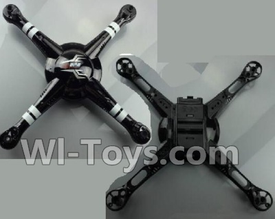 Wltoys Q222K Q222G Parts-02 Upper and Bottom shell cover-Black,Wltoys Q222K Q222G RC Drone Spare parts,Q222K RC Quadcopter Accessories,Q222G headless mode Replacement parts