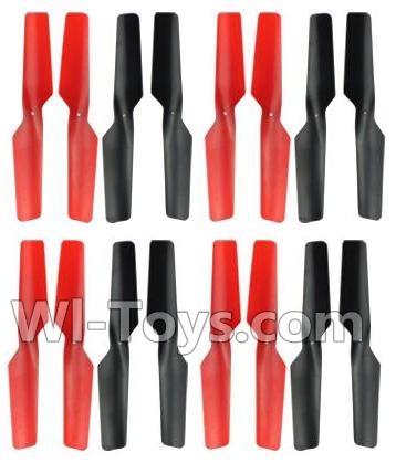 Wltoys Q222K Q222G Parts-08 Propellers, Main rotor blades(16pcs),Wltoys Q222K Q222G RC Drone Spare parts,Q222K RC Quadcopter Accessories,Q222G headless mode Replacement parts