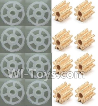Wltoys Q222K Q222G Parts-20 Main gear(8pcs) & Small coper gear for Motor(8pcs),Wltoys Q222K Q222G RC Drone Spare parts,Q222K RC Quadcopter Accessories,Q222G headless mode Replacement parts