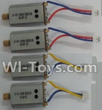 Wltoys Q303 Spare parts-30-01 Reversing-rotating Motor with Blue and Yellow wire(2pcs) & Rotating Motor with red and Blue wire(2pcs),Wltoys Q303 RC Quadcopter Drone Spare Parts Accessories,Wltoys Model Q303-A Q303-B Q303-C Replacement Accessories
