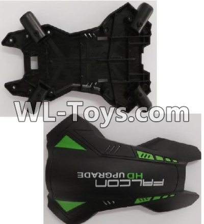 Wltoys Q323 Parts-01-01 Upper and bottom body shell cover,Wltoys Q323 RC Quadcopter Drone Spare Parts Accessories,Wltoys Model Q323-B Q323-C Q323-E Replacement Accessories