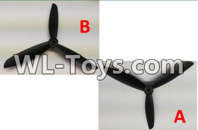Wltoys Q323 Parts-09-01 Propellers,Main rotor blades(2pcs-1A+1B)-(1 CW+1 CCW),Wltoys Q323 RC Quadcopter Drone Spare Parts Accessories,Wltoys Model Q323-B Q323-C Q323-E Replacement Accessories