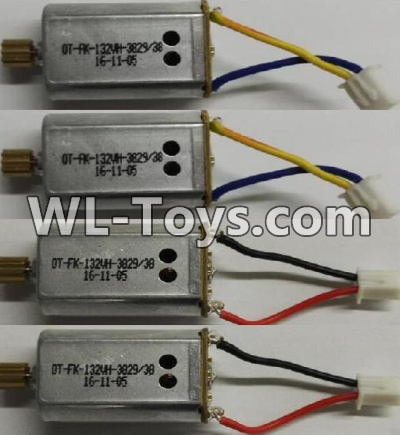 Wltoys Q323 Parts-28-01 Reversing-rotating Motor with Black and Yellow wire(2pcs) & rotating Motor with red and Black wire(2pcs),Wltoys Q323 RC Quadcopter Drone Spare Parts Accessories,Wltoys Model Q323-B Q323-C Q323-E Replacement Accessories