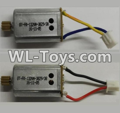 Wltoys Q323 Parts-28-02 Reversing-rotating Motor with Black and Yellow wire(1pcs) & rotating Motor with red and Black wire(1pcs),Wltoys Q323 RC Quadcopter Drone Spare Parts Accessories,Wltoys Model Q323-B Q323-C Q323-E Replacement Accessories