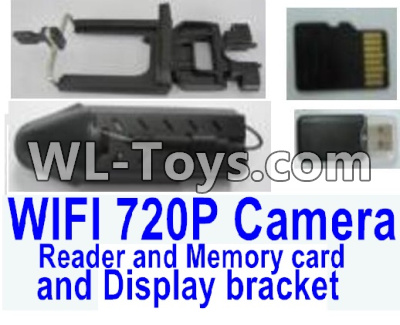 Wltoys Q323 Parts-37-01 Q323E-17 HD WIFI 720P Camera unit & Display bracket & USB Reader and Memory card,Wltoys Q323 RC Quadcopter Drone Spare Parts Accessories,Wltoys Model Q323-B Q323-C Q323-E Replacement Accessories