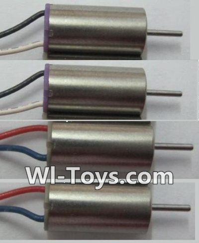 Wltoys Q343 Spare Parts-07-01 clockwise rotating Motor with Red and Blue wire(2pcs) & counterclockwise Reversing-rotating Motor with Black and white wire(2pcs),Wltoys Q343 RC Quadcopter Drone Spare Parts Accessories,Wltoys Model Q343 Q343B Q343C Replaceme