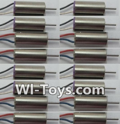 Wltoys Q343 Spare Parts-07-02 clockwise rotating Motor with Red and Blue wire(8pcs) & counterclockwise Reversing-rotating Motor with Black and white wire(8pcs),Wltoys Q343 RC Quadcopter Drone Spare Parts Accessories,Wltoys Model Q343 Q343B Q343C Replaceme