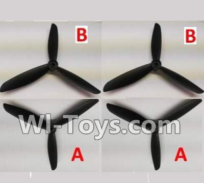 Wltoys Q353 Spare Parts-09-02 Q323-09 Main rotor blades,Propellers(4pcs-2A+2B),Wltoys Q353 RC Quadcopter Drone Spare Parts Accessories,Wltoys Model Q353 Aeroamphibious Air Land Sea Mode Replacement Parts