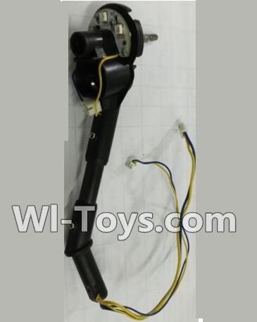 Wltoys Q353 Spare Parts-25 Rear and Left Motor seat assembly(with Yellow and Blue wire)-1 set,Wltoys Q353 RC Quadcopter Drone Spare Parts Accessories,Wltoys Model Q353 Aeroamphibious Air Land Sea Mode Replacement Parts