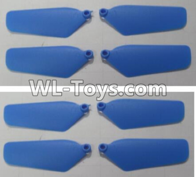 Wltoys Q626 Q626-B Parts-09-01 Main rotor blades,Propellers(8pcs)-Blue,Wltoys Q626 Q626-B RC Quadcopter Drone Spare Parts Accessories,Wltoys Model Q626 Replacement Accessories