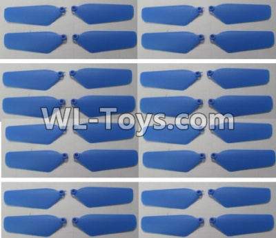 Wltoys Q626 Q626-B Parts-09-02 Main rotor blades,Propellers(32pcs)-Blue,Wltoys Q626 Q626-B RC Quadcopter Drone Spare Parts Accessories,Wltoys Model Q626 Replacement Accessories