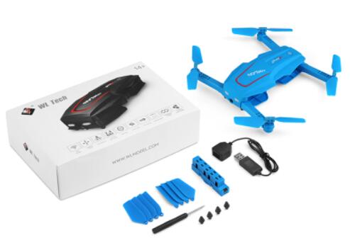 Wltoys Q626-B RC Quadcopter(BNF Version)-Blue-(Not include the Transmitter,Only the Whole Drone,USB charger,Support clip,and you control it with your Mobile phone) Wltoys-Quadcopter-all