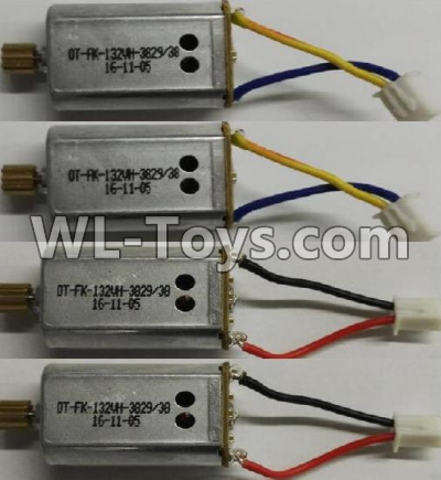 Wltoys Q696 Parts-22-01 Reversing-rotating Motor with Black and Yellow wire(2pcs) & rotating Motor with red and Black wire(2pcs),Wltoys Q696 RC Quadcopter Drone Spare Parts Accessories,Wltoys Model Q696 Replacement Accessories