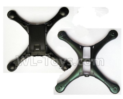 Wltoys-Q838-E Body shell cover Parts(Upper+ Bottom)-Black,Wltoys Q838-E Parts,Wltoys Q838-E RC Drone Parts
