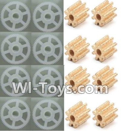 Wltoys V686 V686G V686K parts-23 Main gear(8pcs) & Small coper gear for Motor(8pcs) For Wltoys V686 V686G Quadcopter parts,V686 Drone Spare parts
