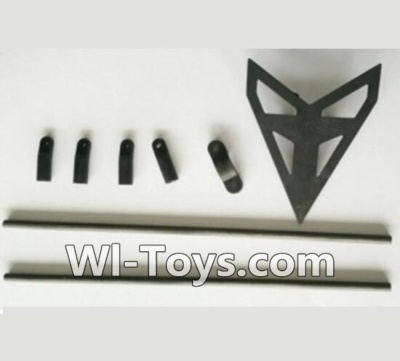 Wltoys V950 Spare-Parts-25 Support pipe(2pcs) & Fixture for the Support pipe(4pcs) & Horizontal wing with fixtures,Wltoys V950 RC Helicopter Spare Parts Brushless Wltoys V950 Parts Replacement Accessories