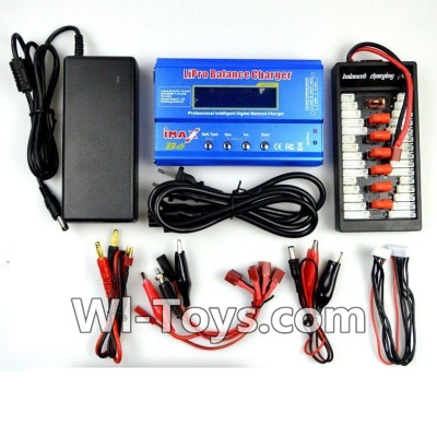 Wltoys V950 Spare-Parts-36-02 Upgrade Charger unit,Can charger 6x battery at the same time(Power & B6 Charger & 1-To-6 Parallel charging Board),Wltoys V950 RC Helicopter Spare Parts Brushless Wltoys V950 Parts Replacement Accessories