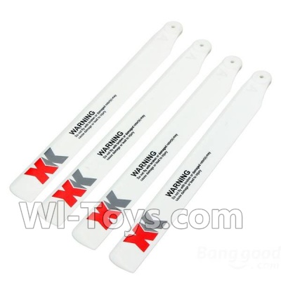 XK K124 Parts-04 Propellers,Main blades(4pcs)-Red For XK K124 helicopter Spare parts,EC145 6CH Flybarless RC Helicopter parts
