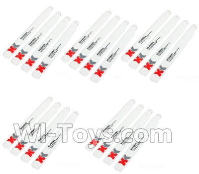 XK K124 Parts-05 Propellers,Main blades(20pcs)-Red For XK K124 helicopter Spare parts,EC145 6CH Flybarless RC Helicopter parts
