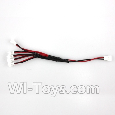 XK K124 Parts-20 Upgrade 1-to-5 Plug wire(Small White-to-White Plug) For XK K124 helicopter Spare parts,EC145 6CH Flybarless RC Helicopter parts