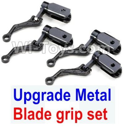 XK K124 Parts-33 Upgrade Metal blade grip set unit(Main grip set(3pcs) & link rod(3pcs) & Bearing(4pcs)) For XK K124 helicopter Spare parts,EC145 6CH Flybarless RC Helicopter parts