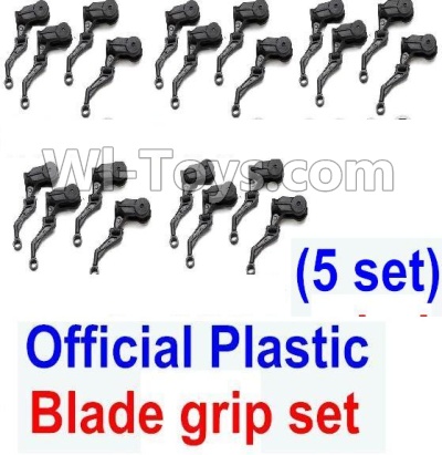 XK K124 Parts-34 Official Plastic blade grip set unit(Include the Main grip set(3pcs) & link rod(3pcs))-Total 5 set For XK K124 helicopter Spare parts,EC145 6CH Flybarless RC Helicopter parts