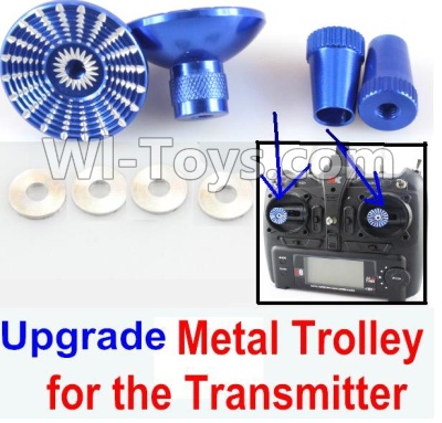 XK K124 Parts-57 Upgrade Metal Trolley for the Transmitter-Blue(Can be used for XK K100 K110 K120 K123 K124 X350 X380) For XK K124 helicopter Spare parts,EC145 6CH Flybarless RC Helicopter parts
