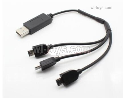 Wltoys XK K127 Upgrade 1-TO-3 USB Charger Parts.It can charge 3 battery at the same time.XK EAGLE K127 RC Helicopter Replacement Accessories.