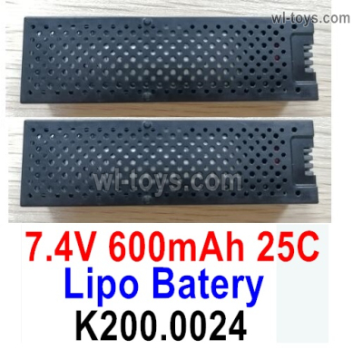 Wltoys XK K200 Parts 2pcs RC Battery,lipo Battery Packs.K200.0024.XK Force K200 RC Helicopter Replacement Accessories.
