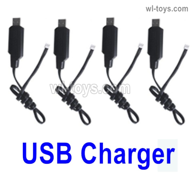 Wltoys XK K200 Parts 4pcs USB Charger.XK Force K200 RC Helicopter Replacement Accessories.