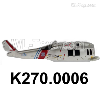 Wltoys K270 Parts K270.0006 Right Hull Set.WLtoys XK K270 RC Helicopter Accessories,UH-60L Black Hawk,K270 Rescue helicopter spare parts