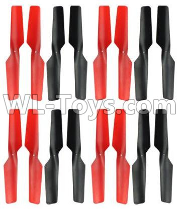 XK X260 Spare parts-07-02 X260-07 Propellers Main rotor blades(16pcs),XK X260 RC Quadcopter Drone Spare Parts Replacement Accessories