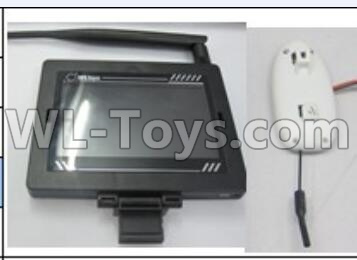 XK X260 Spare parts-25-03 FPV Display with Antena & 5.8G HD Camera unit,XK X260 RC Quadcopter Drone Spare Parts Replacement Accessories