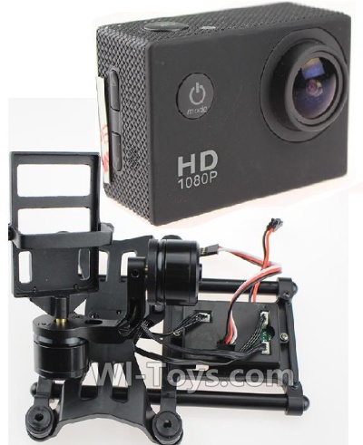 XK X380 Parts-47 Two-axis brushless cradle head group & Duplicate Gopro 12,000,000 Pixels 1080P HD Camera Spare Parts Accessories for Wltoys XK X380 RC Drone,RC Quadcopter Aircraft