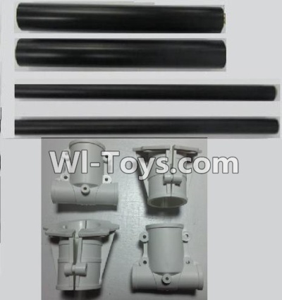 XK X500 Spare Parts-010-01 Landing skid Pipe(2pcs) & Landing skid foot Pipe(2pcs) & Fixted Stent for the Landing skid(4pcs),XK X500 RC Quadcopter Drone Spare Parts,XK X500-A Replacement Accessories Parts