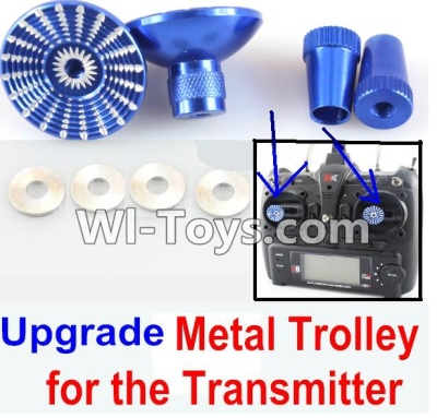 XK X500 Spare Parts-041-04 Upgrade Metal Trolley for the Transmitter-Blue(Can be used for XK X251 K100 K110 K120 K123 K124 X350 X380 X500),XK X500 RC Quadcopter Drone Spare Parts,XK X500-A Replacement Accessories Parts