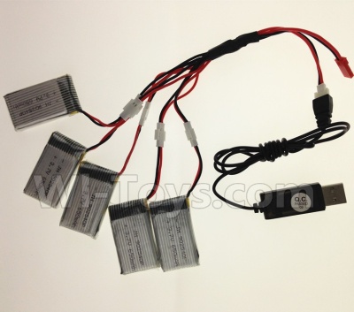 XK K110 K110S Parts-34 USB Charger wire & Upgrade 1-to-5 Conversion wire((Not include the 5 battery) For Wltoys XK K110 K110S Helicopter parts,6ch Brushless Helicopter spare Accessories