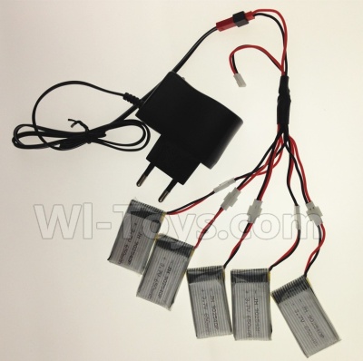 XK K110 K110S Parts-35 USB Charger wire & Upgrade 1-to-5 Conversion wire & USB-to-Socket Conversion plug((Not include the 5 battery) For Wltoys XK K110 K110S Helicopter parts,6ch Brushless Helicopter spare Accessories