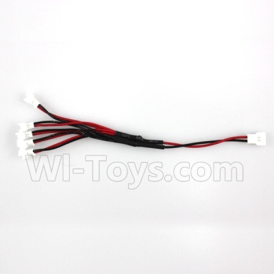 XK K110 K110S Parts-36 Upgrade 1-to-5 Plug wire(Small White-to-White Plug) For Wltoys XK K110 K110S Helicopter parts,6ch Brushless Helicopter spare Accessories