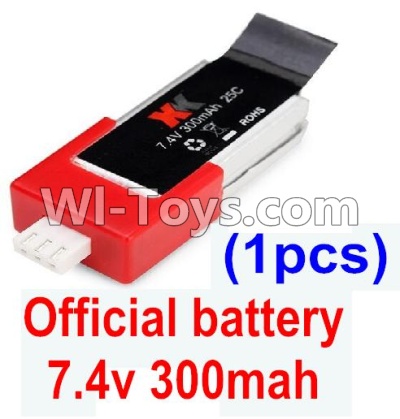 XK K120 Parts-36 Official 7.4v 300mah battery(1pcs) For Wltoys XK X120 Helicopter parts,6ch Brushless Helicopter spare parts