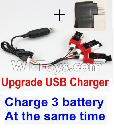 XK K120 Parts-39 Upgrade USB charger unit,Can charge 3 battery at the same time & USB-To-Socket conversion plug(Not include the 3x battery) For Wltoys XK X120 Helicopter parts,6ch Brushless Helicopter spare parts