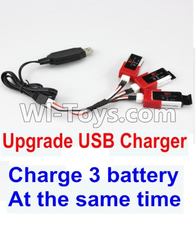 XK K120 Parts-40 Upgrade USB charger unit,Can charge 3 battery at the same time (Not include the 3x battery) For Wltoys XK X120 Helicopter parts,6ch Brushless Helicopter spare parts